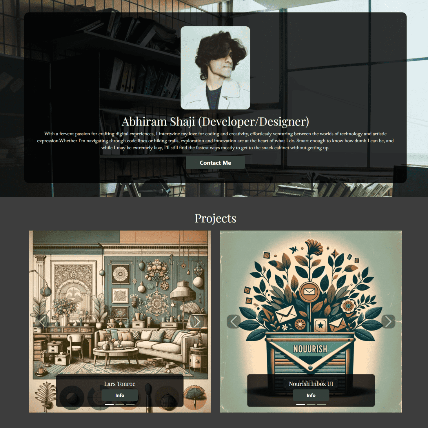 Bootstrap portfolio screenshot