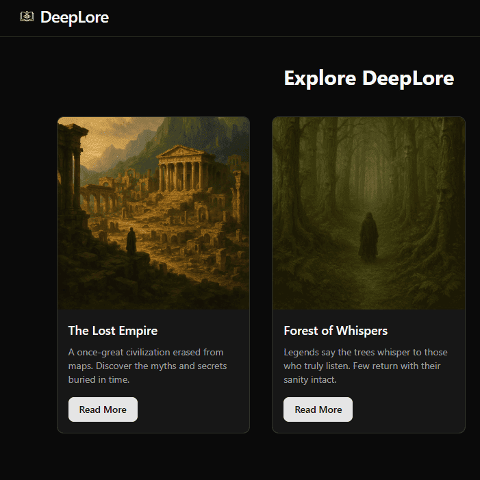 DeepLore article screenshot