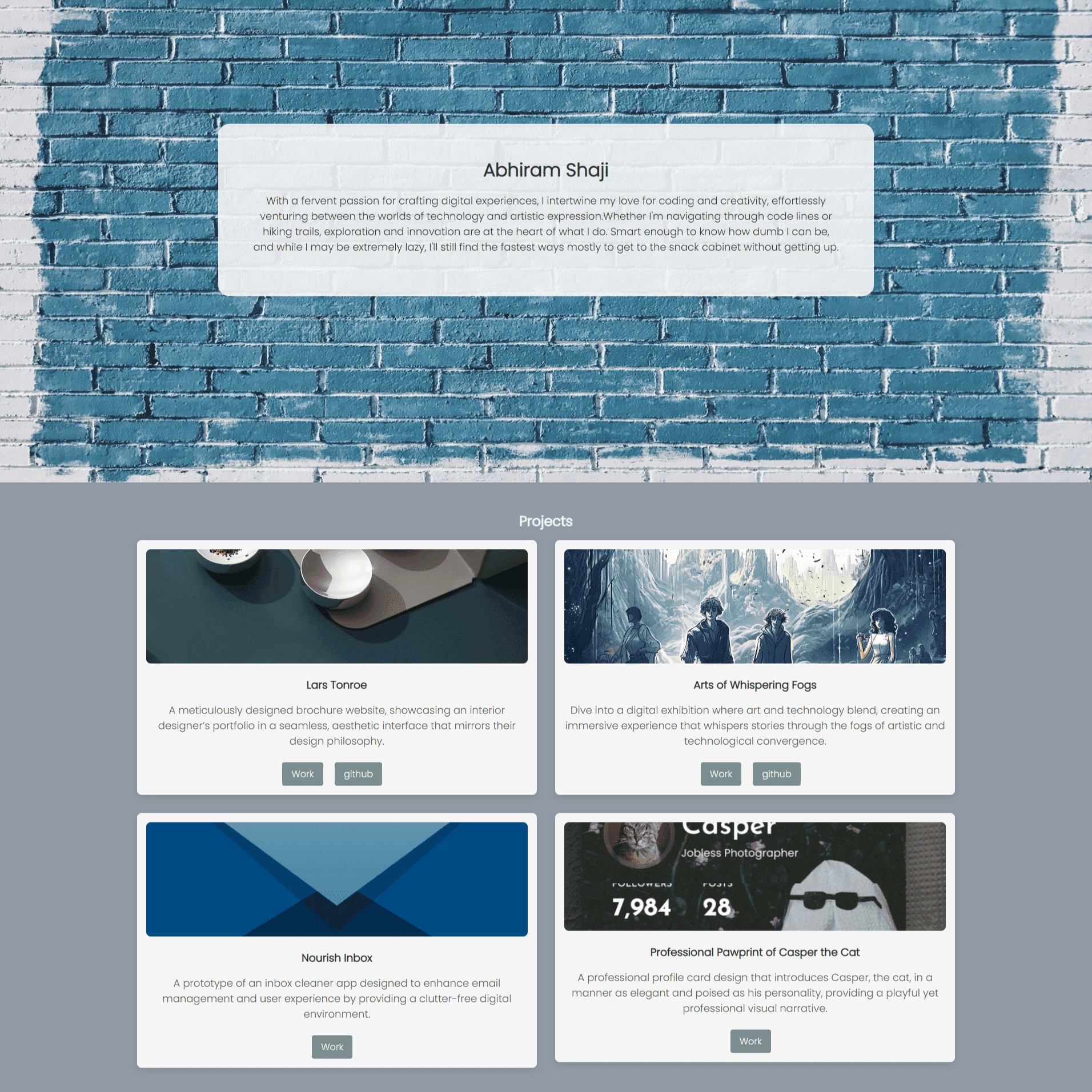 HTML CSS portfolio screenshot